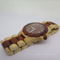 Reloj de madera del cuarzo de la muñeca del reloj de madera natural puro del OEM